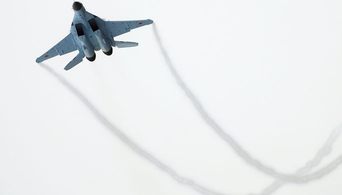 МиГ-35 во время летной демонстрации на презентации в Московской области
