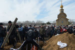 Похороны погибших при пожаре в торговом центре «Зимняя вишня» в Кемерове