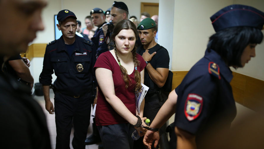 Анна Павликова в&nbsp;Дорогомиловском суде Москвы, 9 августа 2018 года