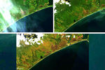 Снимки со спутника в хронологии - 1, 9, 24 сентября