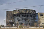 A destroyed shopping center on the outskirts of Mariupol, March 2022