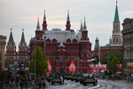 Танки Т-34 на Тверской улице во время репетиции парада в Москве в честь 80-й годовщины Победы в Великой Отечественной войне, 29 апреля 2025 года