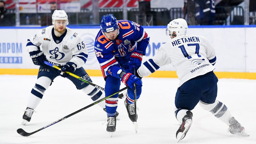 СКА переиграл московское "Динамо" и сравнял счет в серии плей-офф КХЛ