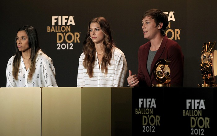 У&nbsp;женщин на&nbsp;«Золотой Мяч» номинированы бразильянка Марта, а также олимпийские чемпионки Лондона американки Алекс Морган и Эбби Вамбах