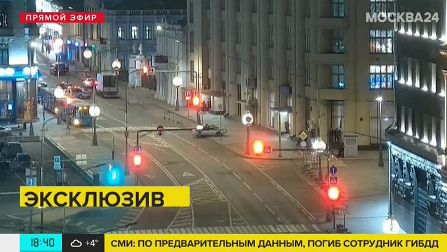 На месте перестрелки около здания ФСБ России на Лубянке в Москве, 19 декабря 2019 года