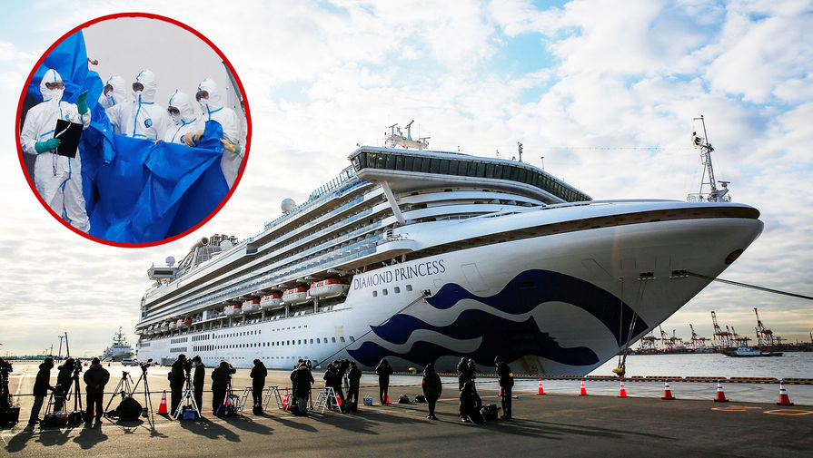 Ситуация у круизного лайнера Diamond Princess, находящегося на карантине около японского города Иокогама, 7 февраля 2020 года