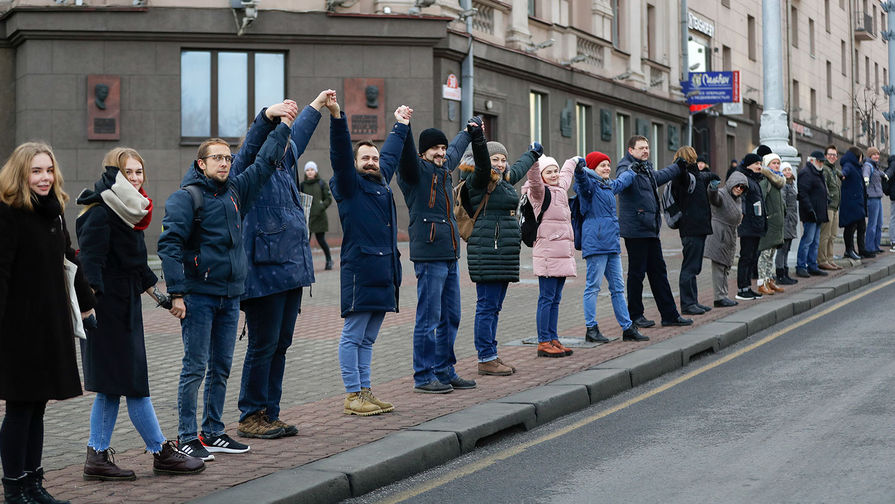 Акция против объединения с&nbsp;Россией и углубления интеграции в&nbsp;центре Минска, 7 декабря 2019 года