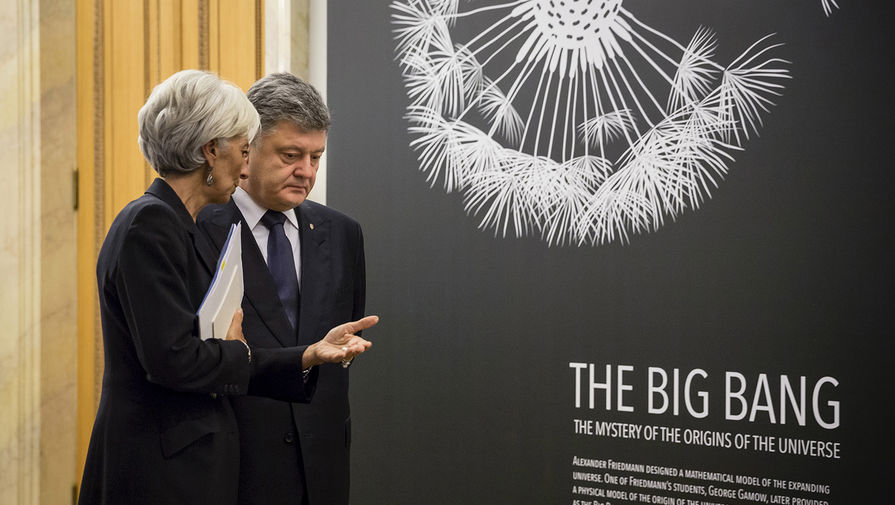 Президент Украины Петр Порошенко и управляющий директор МВФ Кристин Лагард 