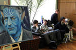 Портрет Владимира Жириновского в виде персонажа из фильма «Аватар» в здании Госдумы РФ, 2011 год