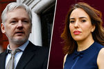 Основатель WikiLeaks Джулиан Ассанж и его невеста, мать его двоих детей Стелла Морис