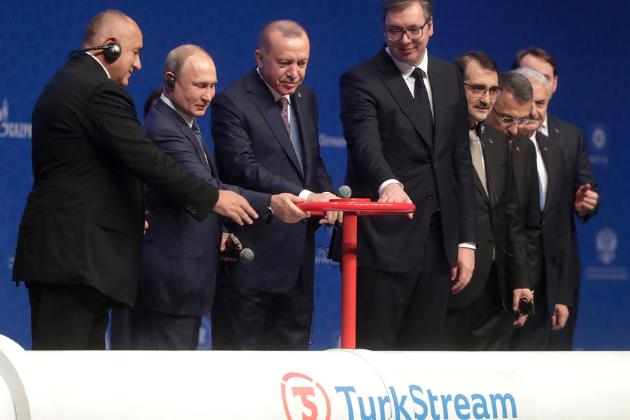 Церемония официального открытия газопровода «Турецкий поток» в Стамбуле, 2020 год