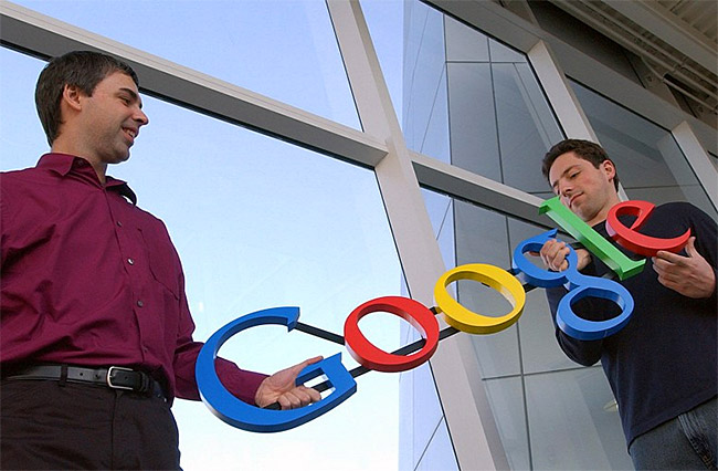 Основатели компании Google Ларри Пейдж и Сергей Брин 