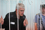 Платон Лебедев на рассмотрении ходатайства о его условно-досрочном освобождении в зале суда города Вельска. 2011 год