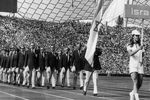 Команда Израиля на стадионе в Мюнхене во время церемонии открытия Олимпийских игр, 26 августа 1972 года