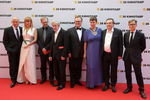 Жюри основного конкурса фестиваля перед церемонией открытия XXVI Открытого российского кинофестиваля «Кинотавр»