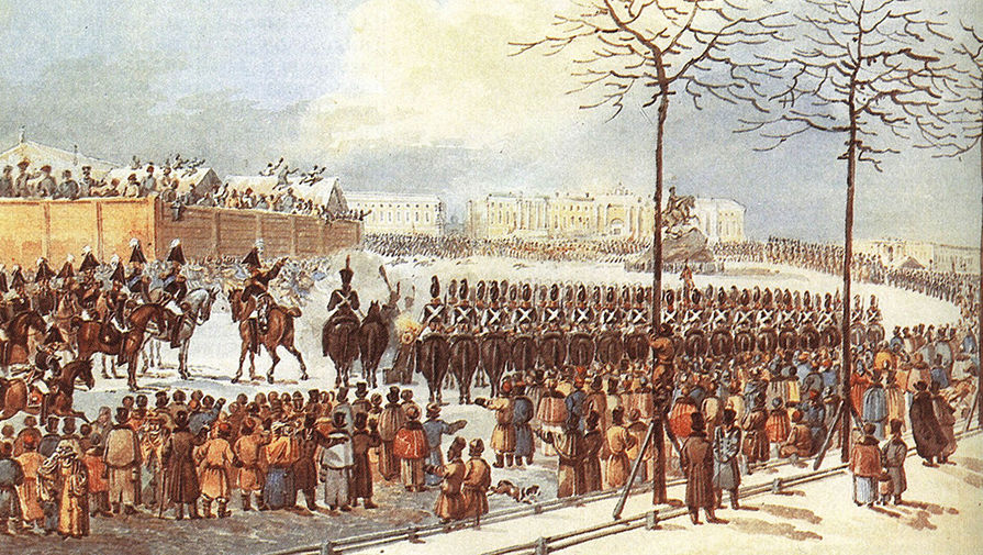 К. Кольман. «Восстание 14 декабря 1825 года на Сенатской площади в Санкт-Петербурге». 1820-е.