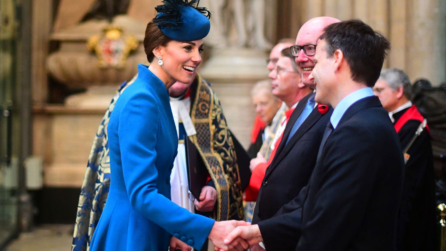 Герцогиня Кембриджская Кэтрин во время службы в Вестминстерском аббатстве, 25 апреля 2019 года