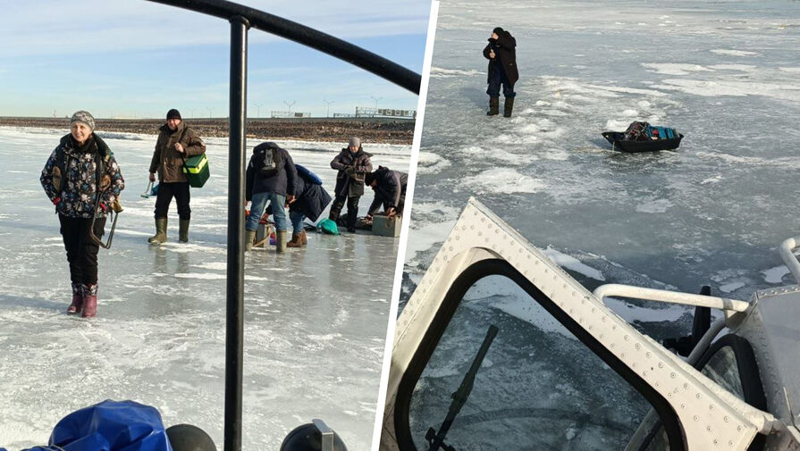 В Финском заливе на отколовшейся льдине застряли 15 рыбаков 