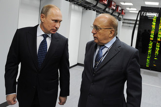 Владимир Путин и Виктор Садовничий перед заседанием юбилейного съезда ректоров вузов РФ