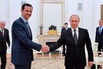 Президент Сирии Башар Асад и президент России Владимир Путин во время встречи в Кремле