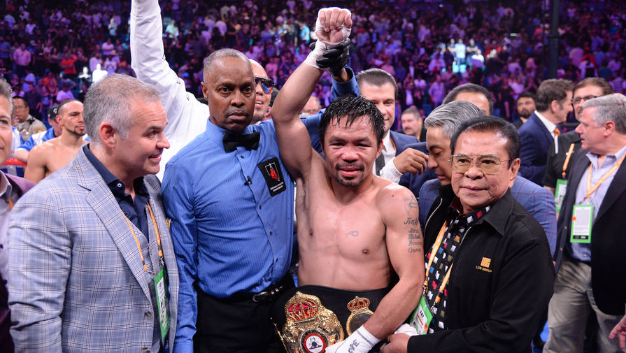 Филиппинский боксер Мэнни Пакьяо после боя с Китом Турманом