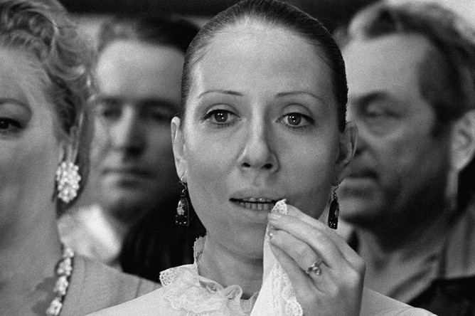 Актриса Инна Михайловна Чурикова на съемках фильма «Прошу слова» в Ленинграде, 1974 год