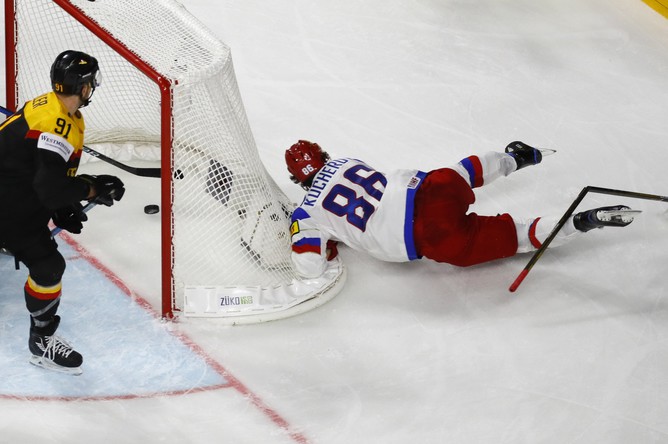 Хоккейный матч Германия — Россия в рамках чемпионата мира