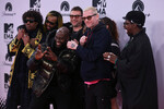 Группа Gorillaz перед церемонией вручения премии MTV Europe Music Awards в Дюссельдорфе, 13 ноября 2022 года 