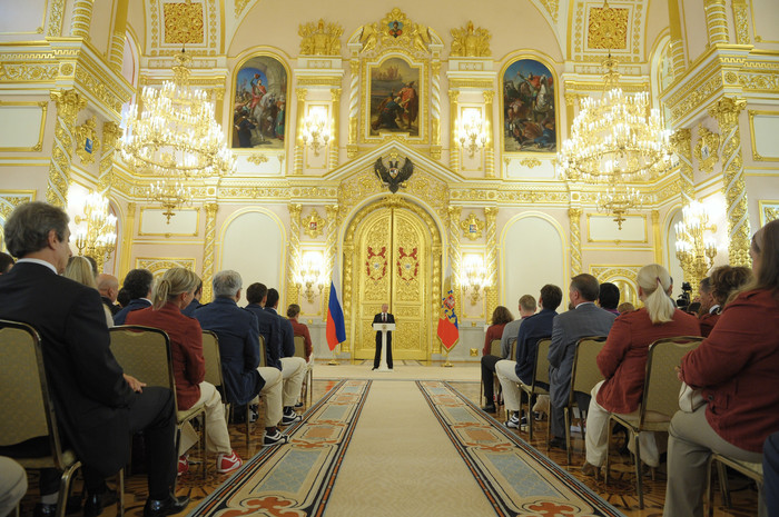 Церемония награждения призеров Олимпиады в&nbsp;Кремле