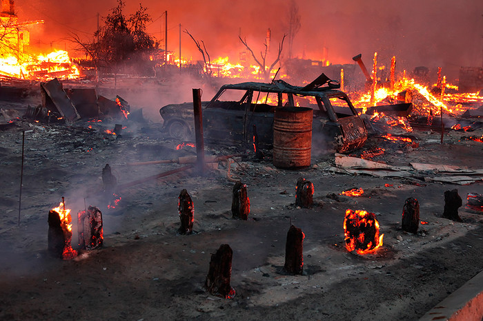 В&nbsp;Рязанской области из-за лесных пожаров сгорели четыре деревни