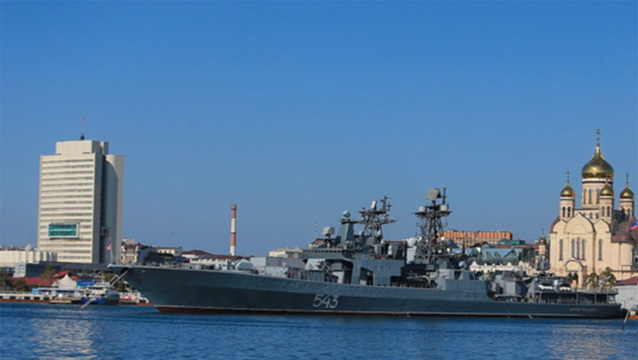 Корабли ТОФ провели тренировку по противовоздушной обороне