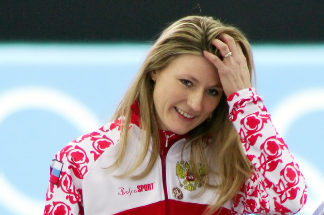 Светлана Журова в Турине, где в 2006 году она выиграла Олимпиаду