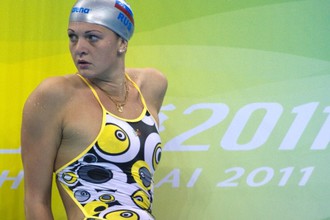 Ксения Москвина на чемпионате мира по водным видам спорта в Шанхае. Июль 2011 года