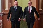 Президент России Владимир Путин и председатель правительства России Михаил Мишустин, январь 2020 года