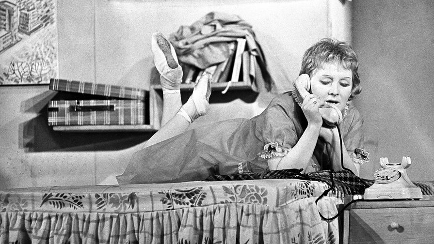 Татьяна Карпова в&nbsp;сцена из&nbsp;спектакля &laquo;Поворот ключа&raquo;, 1964 год