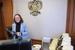 Министр экономического развития России Эльвира Набиуллина в своем рабочем кабинете, 2012 год