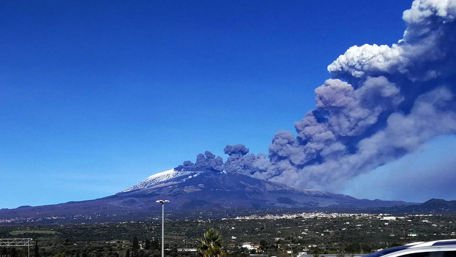 Вид на&nbsp;вулкан Этна, 24 декабря 2018 года