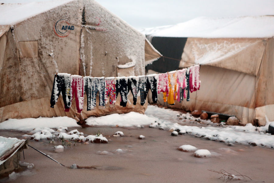 После снегопада в&nbsp;лагере беженцев в&nbsp;районе Азаз, Сирия, 19&nbsp;января 2022&nbsp;года