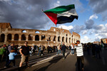 Акция в поддержку Палестины в Риме (Италия), 28 октября 2023 года