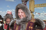 Президент России Борис Ельцин принимает участие в национальном якутском празднике Ысылх, 1993 год