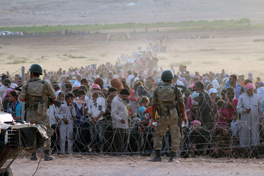 Беженцы на турецко-сирийской границе