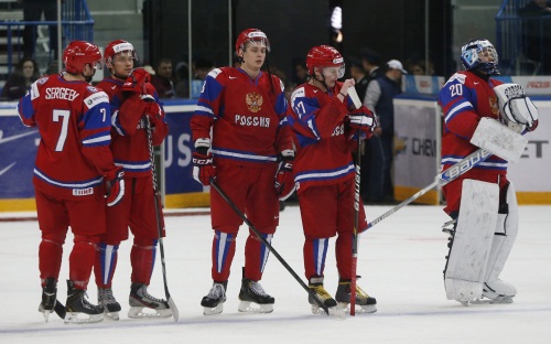 Игроки сборной России после матча 31 декабря с Канадой