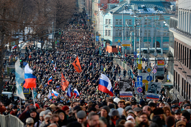 Марш памяти Бориса Немцова в Москве