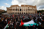 Акция в поддержку Палестины в Риме (Италия), 28 октября 2023 года