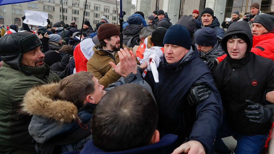 Акция против объединения с&nbsp;Россией и углубления интеграции в&nbsp;центре Минска, 7 декабря 2019 года