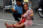 Девушка, раненная в результате взрыва в туристическом районе Хуахина
