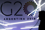 В пресс-центре саммита «Группы двадцати» в Буэнос-Айресе, 1 декабря 2018 года