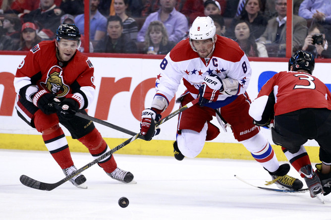 Лучший снайпер НХЛ Александр Овечкин не сумел поразить ворота «Оттавы»