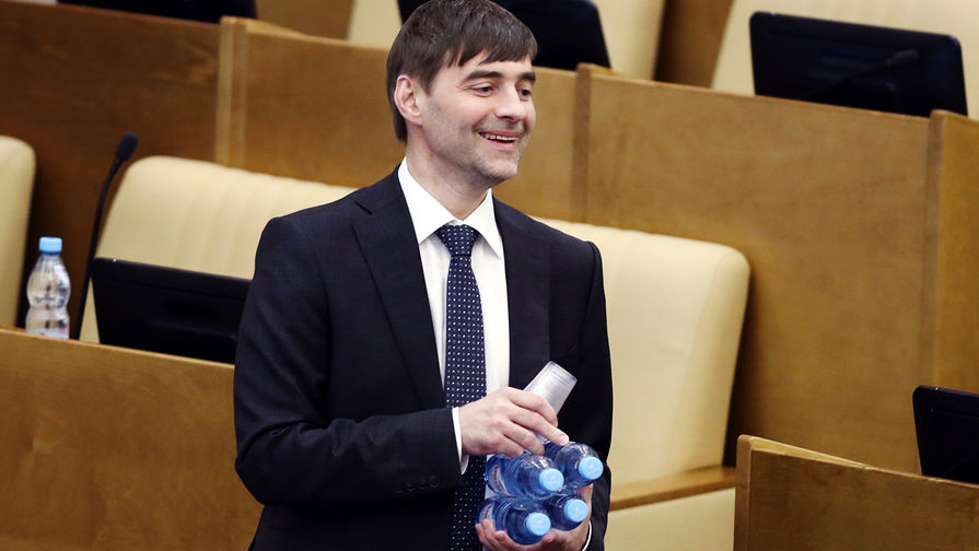 Депутат от партии «Единая Россия» Сергей Железняк на пленарном заседании Госдумы, апрель 2017 года