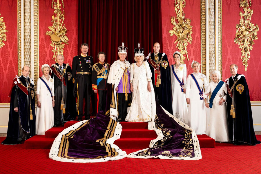 Королевская семья в день коронации Карла III, 6 мая 2023 года